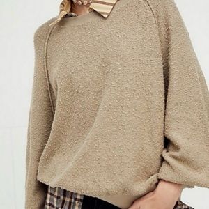 Free People Found My Friend Boucle Pullover Sweater Size Small